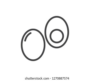 egg line icon illustration vector,boiled egg potato line icon illustration design