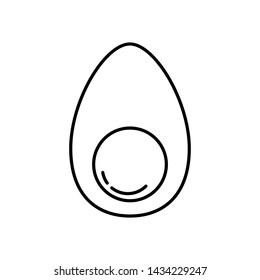 Egg line icon isolated on white background. Food vector illustration can be used for infographic, recipes, lists.