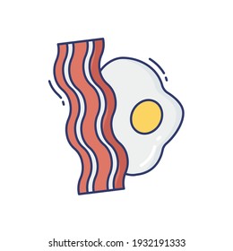 Egg Line Icon Isolated On White Background