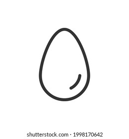 Egg line icon in trendy style. Stroke vector pictogram isolated on a white background. Egg premium outline icons.