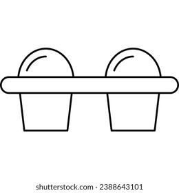 Egg, line icons related to farm, farming, gardening, agriculture