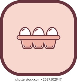 Egg Line vector Icon Design
