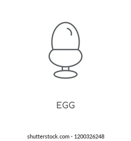 Egg linear icon. Egg concept stroke symbol design. Thin graphic elements vector illustration, outline pattern on a white background, eps 10.