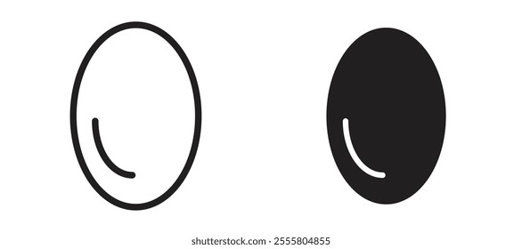 Egg liner icon vector set.