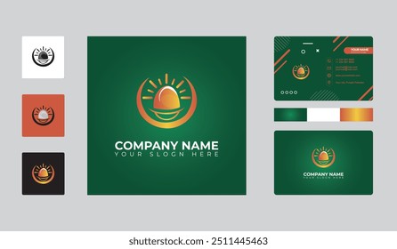 Egg logo and business card, food logo and business card design