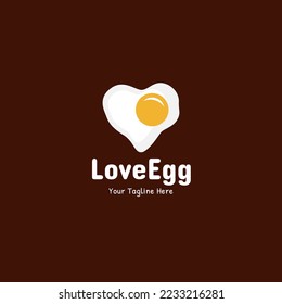 Diseño del logotipo del huevo. Logo del huevo de cocina. Plantilla de logotipo de huevo