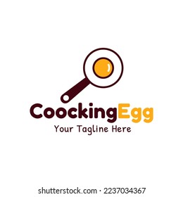 Egg Logo Design. Cooking egg logo. Egg Logo Template
