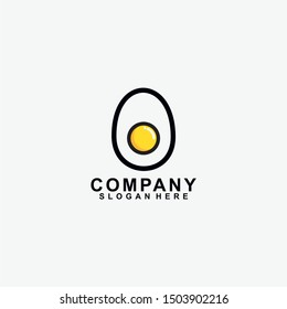 Egg Logo Design. Isolated in White Background. Modern Design. Flat Logo. Egg. Vector Illustration