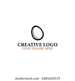 Diseño del logotipo del huevo, logotipo del Vector, diseño del logotipo de la ilustración