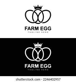 Egg Logo, Egg Farm Design, Chicken Logo, Asian Food Vector