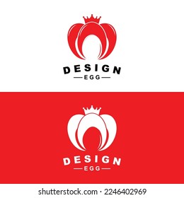 Egg Logo, Egg Farm Design, Chicken Logo, Asian Food Vector