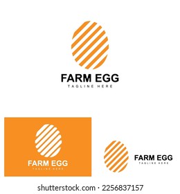 Egg Logo, Egg Farm Design, Chicken Logo, Asian Food Vector