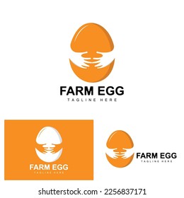 Egg Logo, Egg Farm Design, Chicken Logo, Asian Food Vector