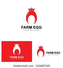 Egg Logo, Egg Farm Design, Chicken Logo, Asian Food Vector