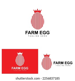 Egg Logo, Egg Farm Design, Chicken Logo, Asian Food Vector