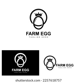 Egg Logo, Egg Farm Design, Chicken Logo, Asian Food Vector