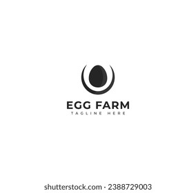 Egg logo, Egg farm logo design template elements. Vector illustration. New Modern logo.