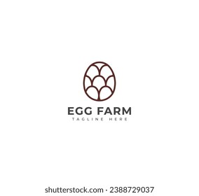 Logotipo de huevo, granja de huevos, elementos de plantilla de diseño del logotipo de Egg Planet. Ilustración vectorial. Nuevo logo moderno.