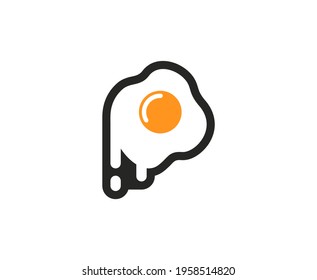 Egg logo food eat vector icon 