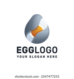 Egg logo gradient colorful vector icon illustration