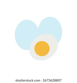 Ilustración de icono de logotipo de huevo plana