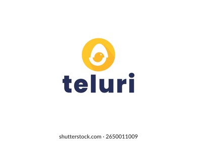 Ilustración del icono del logotipo del huevo, logotipo simple para la marca