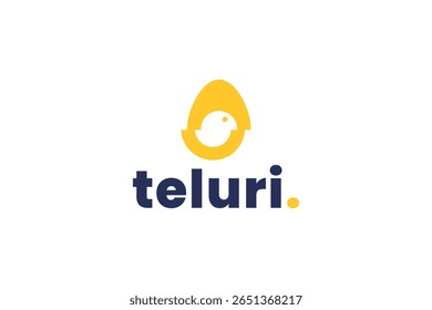 Ilustración del icono del logotipo del huevo, logotipo simple para la marca
