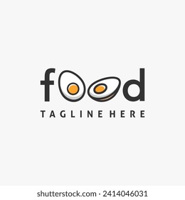 Egg in logotype for food logo design