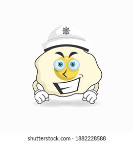 The Egg mascot character becomes a captain. vector illustration