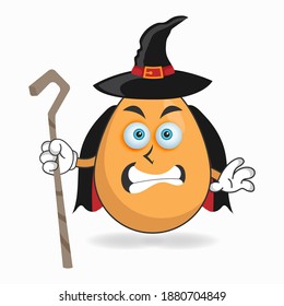 The Egg mascot character becomes a magician. vector illustration
