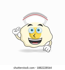 The Egg mascot character becomes a nurse. vector illustration