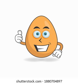 Egg mascot character with smile expression. vector illustration