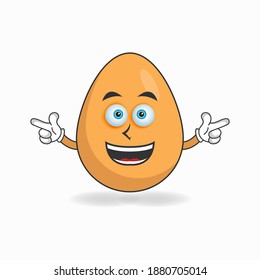 Egg mascot character with smile expression. vector illustration