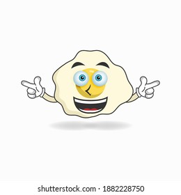 Egg mascot character with smile expression. vector illustration