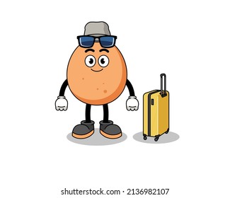 Ei-Maskottchen im Urlaub , Charakterdesign
