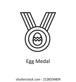 Ei Medal Vektorgrafik Outline Icon Design Illustration. Ostersymbol auf weißem Hintergrund EPS10-Datei