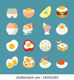 Egg menu, food icons