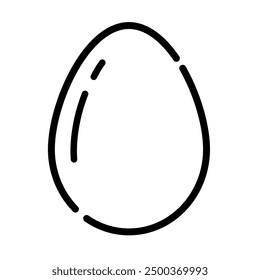 Egg with minimal icon and vector line art