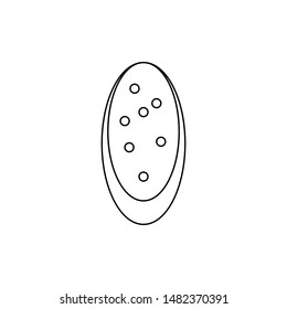 Egg minimal line icon vector