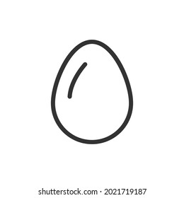 Egg minimal line icon. Web stroke symbol design. Egg sign isolated on a white background. Premium line icon.