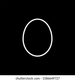Egg Minimalist and Modern Outline Hand drawn Style Icon