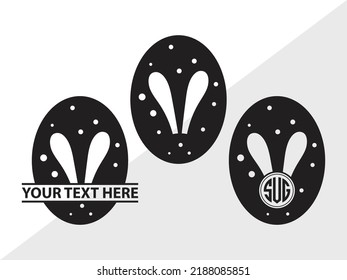 Egg Monogram SVG Printable Vector Illustration