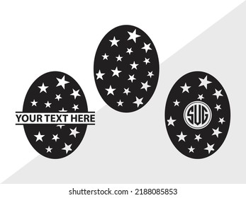 Egg Monogram SVG Printable Vector Illustration