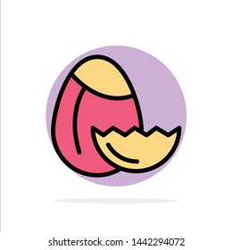 Egg, Nature, Easter Abstract Circle Background Flat color Icon