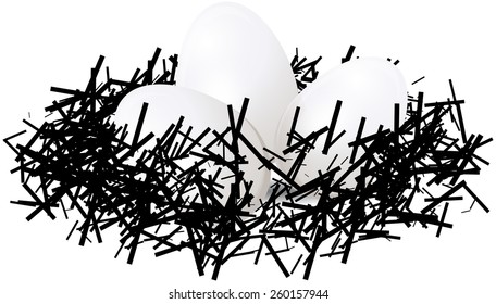 Egg in a Nest Concept - Illustration