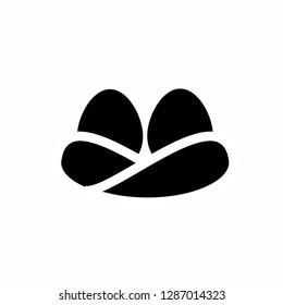 egg in nest icon vector on white background - Vector