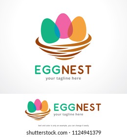 Egg Nest Logo Template Design, Creative Symbol, Icon