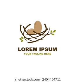 Egg nest logo - vector illustration, egg nest logo design emblem. Suitable for your design need, logo, illustration, animation, etc. 