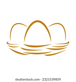 Egg nest symbol, icon and graphic design, vector