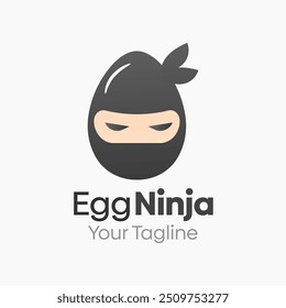 Modelo de design de logotipo Ovo Ninja. Bom para negócios, agência, comunidade e organização